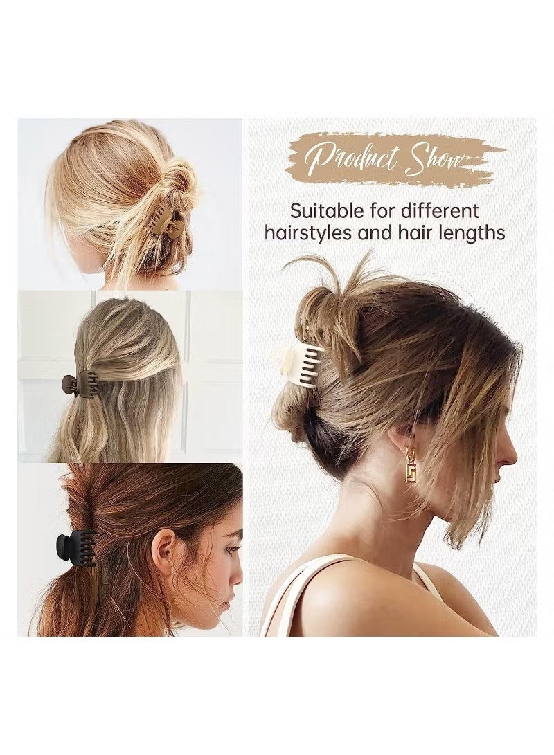 Double Row Teeth Hair Clips Small Claw Clips for Thin Hair 4 Pack - Image 3